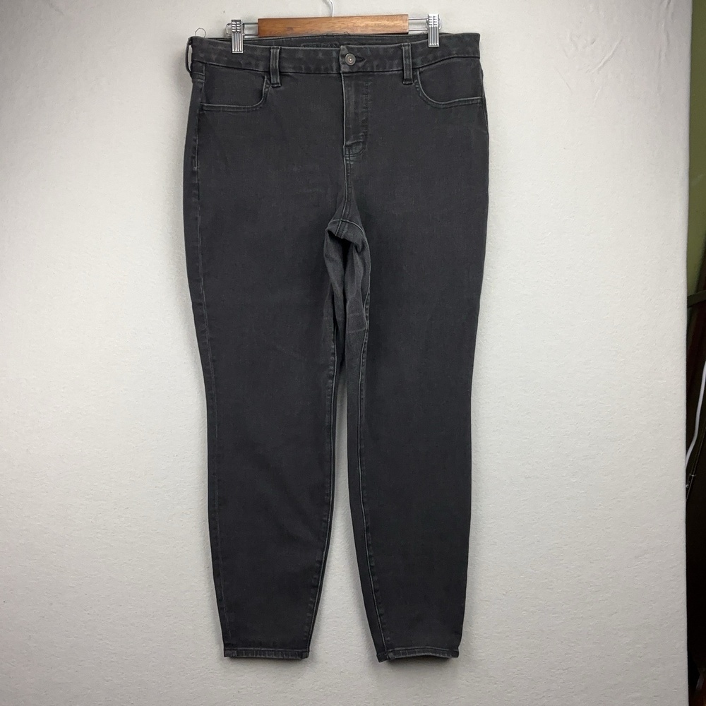 American Eagle Outfitters Jeans Womens 16 Black High-Rise Skinny Stretch 34x28.5